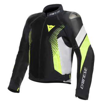 Cazadora moto Dainese Super Rider Absoluteshell Black White Fluo Yellow