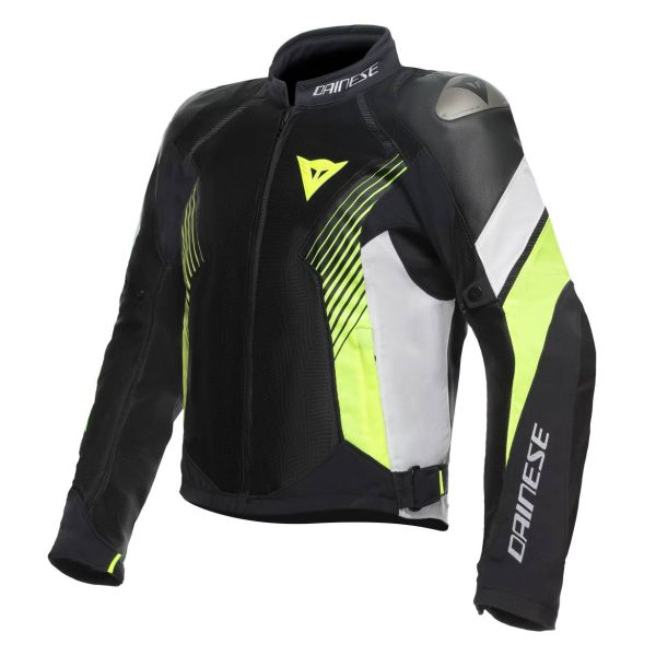 Cazadora moto Dainese Super Rider Absoluteshell Black White Fluo Yellow