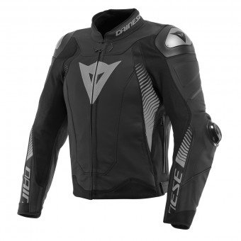 Cazadora moto Dainese Super Speed 4 Leather Black Matt Charcoal Grey