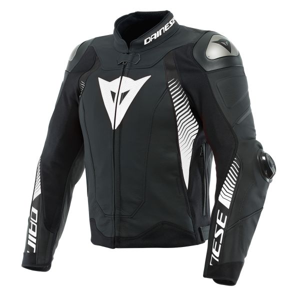 Cazadora moto Dainese Super Speed 4 Leather Black Matt White