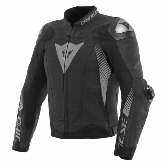 Cazadora moto Dainese Super Speed 4 Leather Perf Black Matt Charcoal Grey