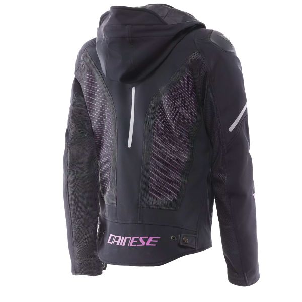 Dainese Super Sprint Air Tex Mujer Negro Rosa Viola