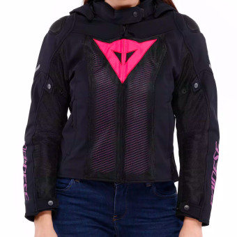 Dainese Super Sprint Air Tex Mujer Negro Rosa Viola