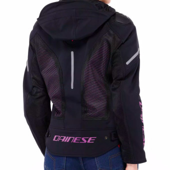 Dainese Super Sprint Air Tex Mujer Negro Rosa Viola