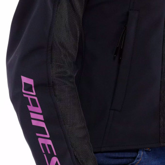 Dainese Super Sprint Air Tex Mujer Negro Rosa Viola