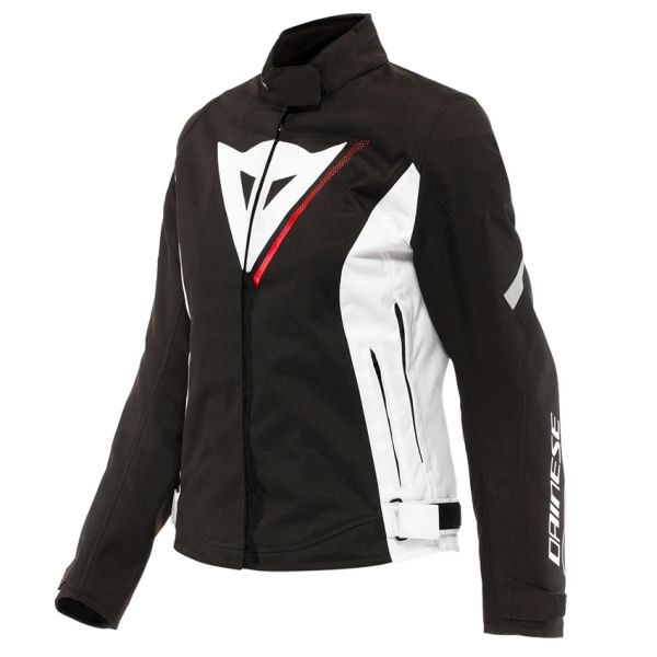 Cazadora moto Dainese Veloce Lady D-Dry Black White Lava Red