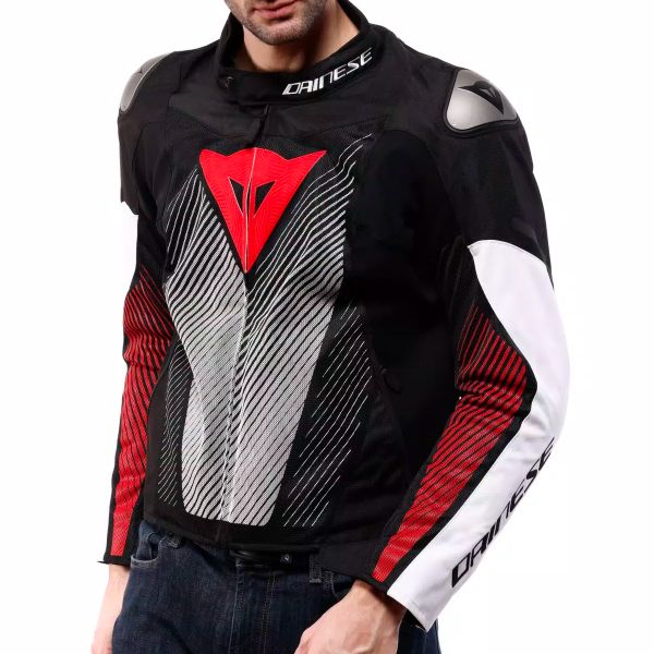 Dainese Ventar Air Tex Negro Blanco Rojo
