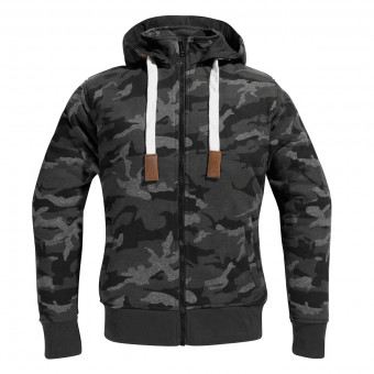 Cazadora moto DIFI Downtown Lady Hoodie Dark Camo