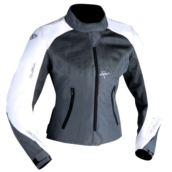 Cazadora moto Ixon Flora Gris Blanco
