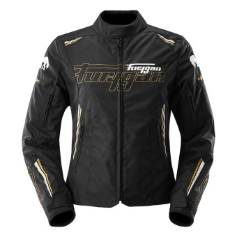 Cazadora moto Furygan Agata Negro Blanco Oro