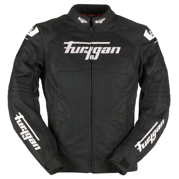 Cazadora moto Furygan Atom Vented Evo Black White Cazadora moto Furygan Atom Vented Evo Black White