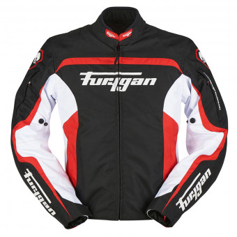 Cazadora moto Furygan Diablo Black White Red