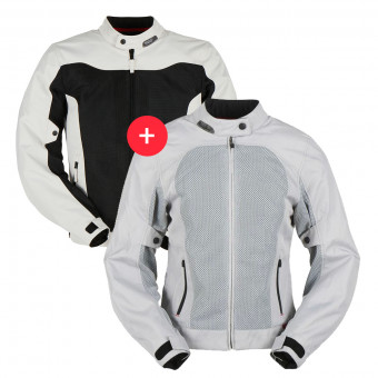 Cazadora moto Furygan Duo Mistral Evo 3 Pearl Man and Woman