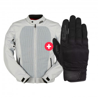 Cazadora moto Furygan Genesis Mistral Evo 2 Pearl + Jet D3O Black