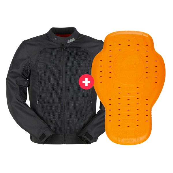 Cazadora moto Furygan Genesis Mistral Lady Evo 2 Black + Espaldera D3O Viper Nivel 2