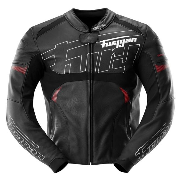 Cazadora moto Furygan Helix Negro Blanco Rojo