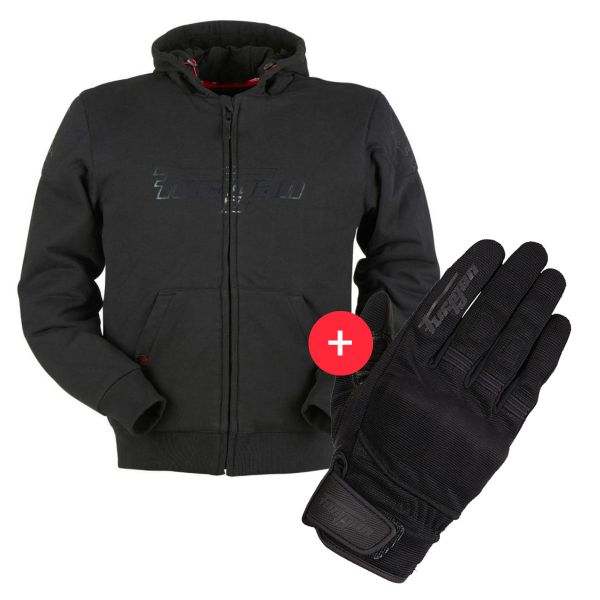 Cazadora moto Furygan Luxio Evo Black + Jet D3O Black