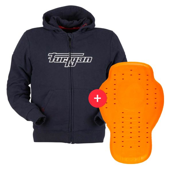 Cazadora moto Furygan Luxio Evo Blue + Back Protector D3O Viper Level 2