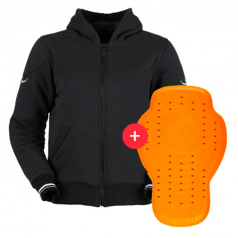 Cazadora moto Furygan Luxio Lady Evo Black White + Back Protector D3O Viper Level 2