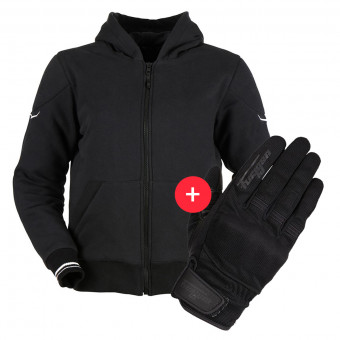 Cazadora moto Furygan Luxio Lady Evo Black White + Jet Lady D3O Black