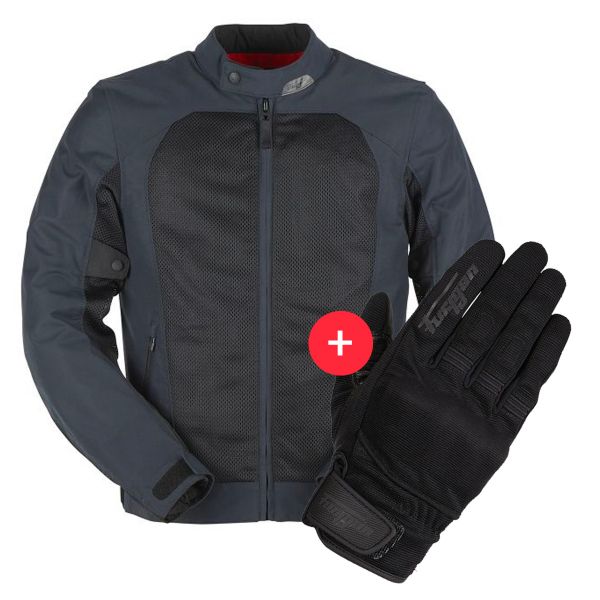 Cazadora moto Furygan Mistral Evo 3 Blue Black + Jet D3O Black