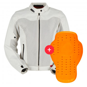 Cazadora moto Furygan Mistral Lady Evo 3 Pearl Pearl + Back Protector D3O Viper Level 2