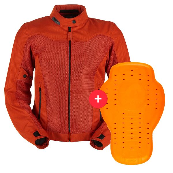Cazadora moto Furygan Mistral Lady Evo 3 Rouille + Back Protector D3O Viper Level 2