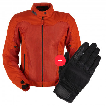 Cazadora moto Furygan Mistral Lady Evo 3 Rouille + Jet Lady D3O Black