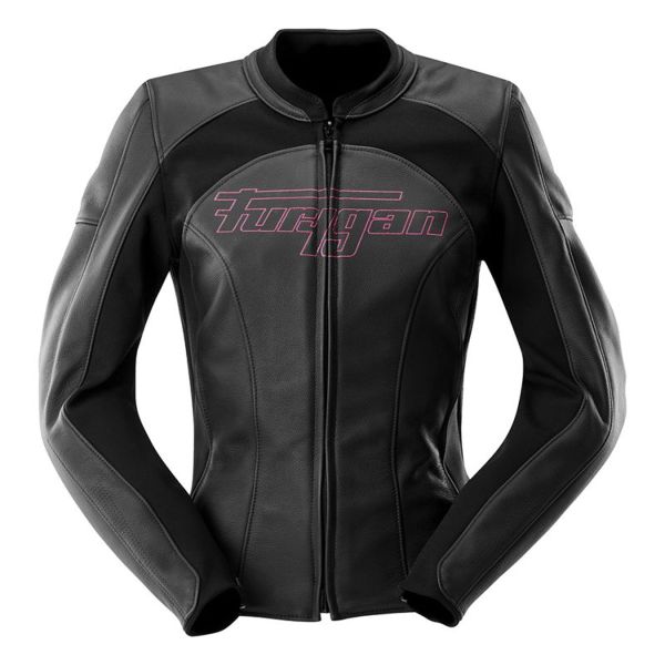 Cazadora moto Furygan Romy Negro Rosa