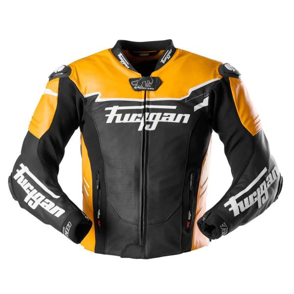 Cazadora moto Furygan Firma 55 Negro Amarillo Furia