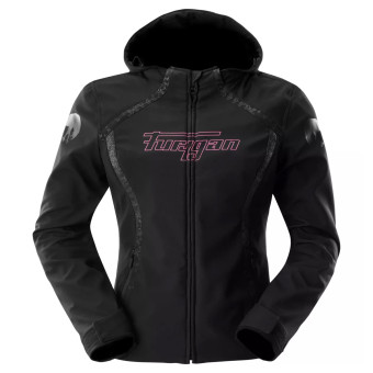Cazadora moto Furygan Skye Lady Negro Rosa