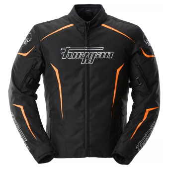 Cazadora moto Furygan Yori Negro Blanco Naranja Stab