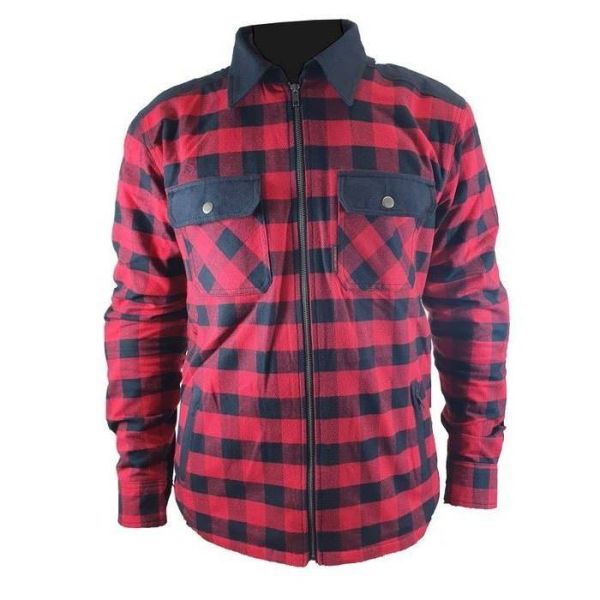 Cazadora moto HARISSON On Camisa Ranger Negro Rojo