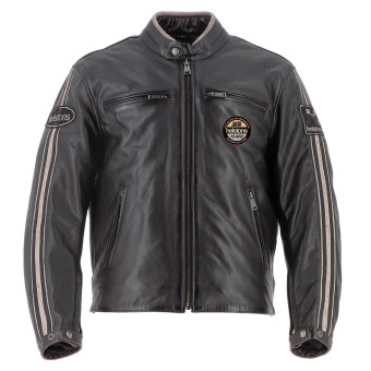 Cazadora moto Helstons Ace 10 Years Leather Rag Brown