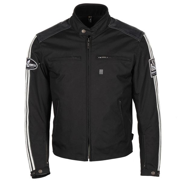 Cazadora moto Helstons Ace Textile Leather Black