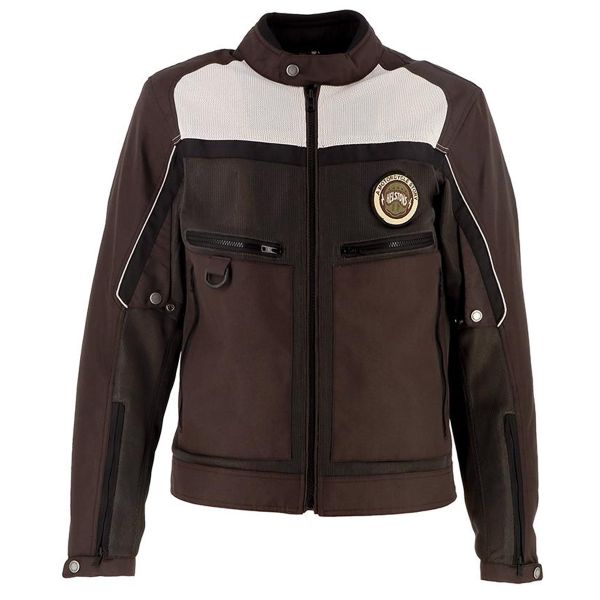 Cazadora moto Helstons Baja Air Brown Beige