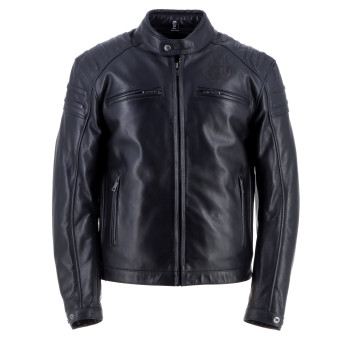 Cazadora moto Helstons Bomb Cuero Negro