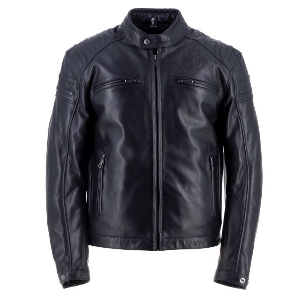 Cazadora moto Helstons Bomb Cuero Negro