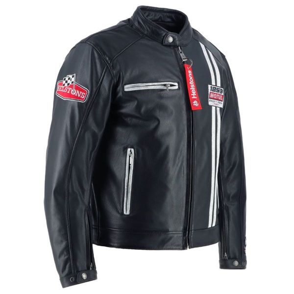 Helstons Boxer Piel Trapo Negro Blanco