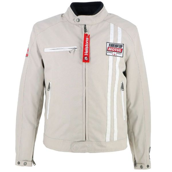 Cazadora moto Helstons Boxer Plata Blanco