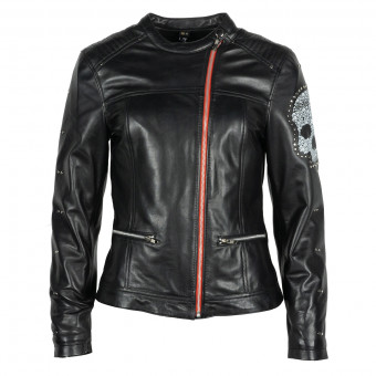 Cazadora moto Helstons Cher Leather Lady Soft Black