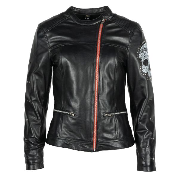 Cazadora moto Helstons Cher Leather Lady Soft Black