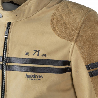 Helstons Chevy Air Leather Perforated Gold Brown