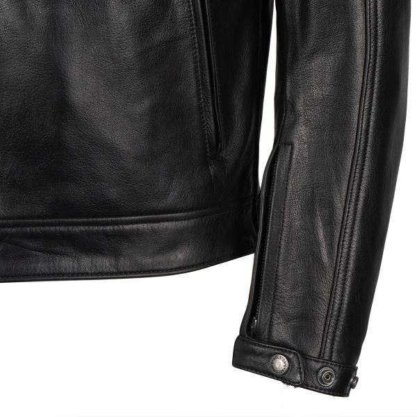 Helstons Chevy Leather Black Yellow Beige