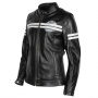 Cazadora moto Helstons Chica Leather Black