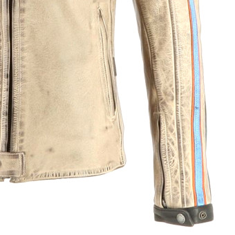 Helstons Clubman Cuero Beige Naranja Azul Cielo