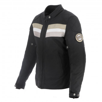 Cazadora moto Helstons Corvette Black Beige White