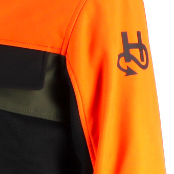 Helstons Cross Air Mesh Negro Naranja Caqui