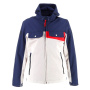 Cazadora moto Helstons Cross Air Mesh Plata Azul Rojo