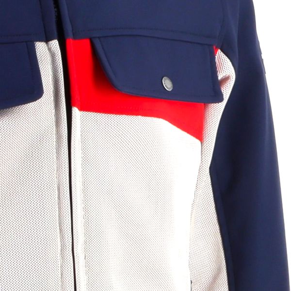 Helstons Cross Air Mesh Plata Azul Rojo